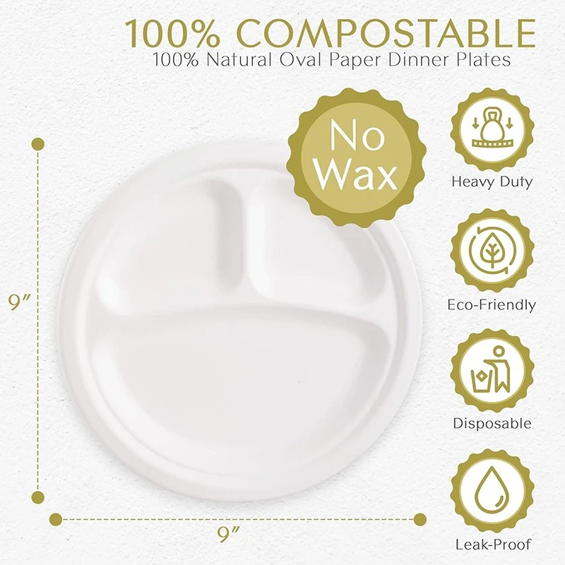Sugarcane waste plates 10inch
